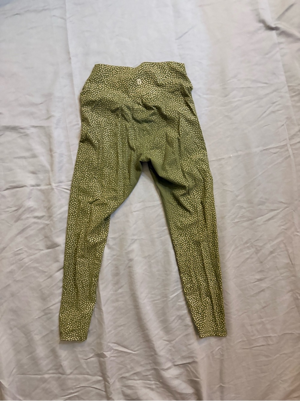 BuffBunny Olive Green Dot Leggings L